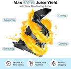 Juicer Machines with 5.8" Large Chute, 2-in-1 Cold Press Juicer for Whole Vegetables Fruits 400W, Masticating juicer Easy to Clean Juice Extractor Machine for Making Nut Mike, Juice, Premium Gray