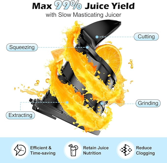 Juicer Machines with 5.8" Large Chute, 2-in-1 Cold Press Juicer for Whole Vegetables Fruits 400W, Masticating juicer Easy to Clean Juice Extractor Machine for Making Nut Mike, Juice, Premium Gray