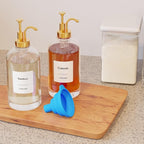 16.9 oz/500 ml Coffee Syrup Dispenser Set - 6 Glass Bottles with Gold Pumper and Syrup Labels - Precise Dispensing and Stylish Addition to Coffee Shop, Cafe or Home Bar