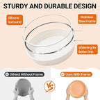 SJ 6 Inch Silicone Round Cake Pan with Metal Reinforced Frame Set of 2, Nonstick Silicone Cake Mold for Baking Suitable for Making Layers, Cheese & Chocolate Cakes