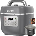 3QT Electric Pressure Cooker, 8-Function Compact Multi-Cooker with Ceramic Nonstick Pot – Saute, Pressure Cook, Slow Cook, Meat Stew, Rice, Delay Start, Keep Warm & Safe Venting, Gray