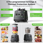 2400W High Speed Countertop Blender, 101oz Large Capacity, BPA-Free, 25000 RPM Blenders for Smoothies, Ice Crushing, Soups, Nut Butters & Baby Food (Gray, 3L)