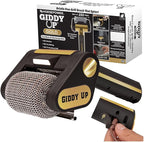 Horsepower Giddy Up GOLD Bristle-Free Spinning Grill Brush w/LED & Longer Run Time, Cordless/Rechargeable, 304 Stainless Steel Power Roller Blasts Away Burnt-On Food, No Bristles No Preheating 350 RPM