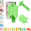 Pepper Corer, 2 in 1 Red Bell Pepper Seed Corer Remover Tool, Fruit & Vegetable Corers Quick Cave Tools for Jalapeno Cutter Deseeder, Bright Green