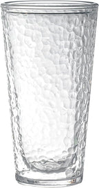 KLIFA- NICE- 20 oz, Set of 4, Acrylic Insulated Tumbler Set, Double-wall Drinking Glasses, BPA-Free, Shatter-Proof Plastic Drinkware, Dishwasher Safe Cups, Clear