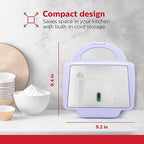 Holstein Housewares Non-Stick 6-Count Electric Cupcake Maker Machine – Bakes 6 Cupcakes, Muffins, Pizza Cups, Cinnamon Buns – Perfect for Gifts, Birthdays, Holidays, or Bake Sales, Lavender