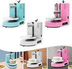 200W Electric Cake Decorating Machine, 110V Cake Spreading Machine Automatic Cake Coating Machine Speed: 30-200RPM for Cake Diameter: 4-12in (Pink)