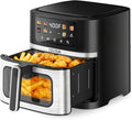 OSTBA 8.5QT Large Air Fryer with Visible Window, 1700W Single Basket Air Fryer, Clear View Nonstick Basket, Digital Touchscreen, 8 Presets, Auto Shutoff, Dishwasher Safe