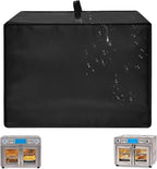 Heavy Duty Smart Oven Air Fryer Cover for Emeril Lagasse Dual Zone 360 25QT French Door,17.73"Dx15.37"Wx13.79"H, 600D Heat-Resistant Nylon w/Aluminum Foil, Waterproof Kitchen Appliance Cover