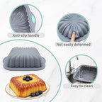To encounter 69 Pieces Silicone Baking Set, Non-Stick Bakeware Set with Cake Pans, Muffin Cups, Food Grade Silicone Baking Molds for Cakes, Bread, Muffins, Brownies, Light Grey