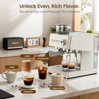 COWSAR (2026 Upgrade) 15 Bar Espresso Machine with Grinder & Milk Frother Steam Wand, 58mm Commercial Espresso Maker for Home,Coffee Maker with Grinder Perfect for latte,Cappuccino