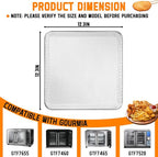 Air Fryer Basket Replacement Compatible with Gourmia GTF7655 GTF7460 GTF7465 GTF7520, Toaster Oven Accessory Parts(Oven with 17 Cooking Presets)Fit for 24L Capacity 1700W French Door Digital Air Fryer