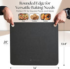 UMAID Pizza Steel for Oven & Grill, 16"x13.4", 1/4" Thick Pre-Seasoned Carbon Steel Baking Steel, Best Fit for Standard 12" Home Pizza, Achieve Restaurant-Quality Crust, Includes Recipe Booklet