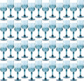 Plastic Wine Glasses, Plastic Goblets Vintage Style Cordial Unbreakable Drinking Glasses, Reusable Drinkware for Wedding Reception, Grand Event Party Supplies (48, Dusty Blue)