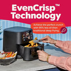Instant Pot 4Qt Vortex 6-in-1 Mini Air Fryer, Custom Program Options, Air Fry, Broil, Roast, Dehydrate, Bake, Reheat, Black, 4 Quarts