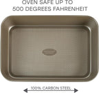 Kitchen Details Pro Series Deep Roasting Pan | Nonstick | Textured Diamond Base | Creates Even Heating | Safe up to 500 Degrees | Durable | Easy to Clean | Bakeware