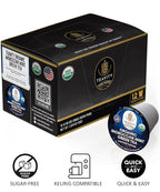 Organic Moroccan Mint Tea and Green Tea Pods for Keurig - Caffeinated Unsweet Tea for K Cup Brewing by Teavity (12 Tea Pods)