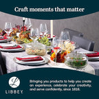 Libbey Round Casserole Dish with Lid, Elegant Glass Bakeware with Lids Stackable, Round Casserole Dishes for Oven, Refrigerator, Microwave, and More