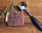 Cast Stainless Steel Meat Tenderizer - Heavy Duty Dishwasher Safe Hammer Mallet Tool & Chicken Pounder