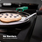 Greater Goods Cast Iron Griddle with Organically Pre-Seasoned Surface, 10-inch Stove Top Griddle Pan