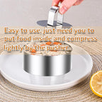 DATANYA Round Cake Ring Molds, 3 Inch Stainless Steel Food Rings Mold with Pushers 3 ‘’ Crumpet Tart Rings for Tuna Tartare, Dessert Cooking (6 Rings & 2 Pushers)