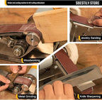 Multifunctional Electric Knife and Tool Sharpener, 7 Adjustable Speed Knife Making Belt Grinder Knife Sharpening System - For Hunting, Serrated & Kitchen Knives, Wood, Plastic, Crafts