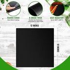 Toaster Oven Liners Reusable for Ninja Air Fryer Bottom Heat Resistant Mat 3 Pack, Compatible with Cuisinart Air Fryer Toaster Oven 12"x12" Airfryer Liner, Heavy Duty Nonstick Square Mats
