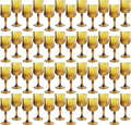 Plastic Wine Glasses, Plastic Goblets Vintage Style Cordial Unbreakable Drinking Glasses, Reusable Drinkware for Wedding Reception, Grand Event Party Supplies (48, Amber)