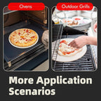 12.4" Round Pizza Stone, Heavy Duty Cordierite Pizza Pan for Grilling & Pizza Oven, High Temperature Resistant Baking Stone for Pizza, Bread, Meat and More