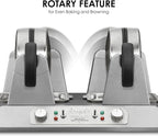 Waring Commercial Double Belgian Waffle Maker with Serviceable Plates, Duel Side by Side Rotating Cooking Non-Stick Surfaces, Heavy Duty Restaurant Foodservice, 50-60 Waffles an Hour, 208V, 2700W