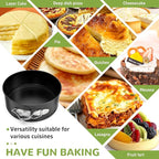 ZeroPone 4 Pack Mini Springform Pan Set, 4 Inch Non-stick Cheesecake Pan, Spring Form Pans for Baking, Springform Pans with Removable Bottom, Round Cake Pans, Small Cake Mold for Mini Cheesecake Pizza