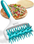Orblue Pizza Dough Docker, Pastry Roller with Spikes, Pizza Docking Tool for Home & Commercial Kitchen - Pizza Making Accessories that Prevent Dough from Blistering, Aqua