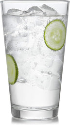 Libbey Preston Tumbler and Rocks Glass Cups Set, All Purpose Everyday Drinking Glasses Set of 16, Glassware Drinking Glasses for Birthdays, Dinners