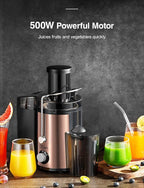 Juicer Machine, 800W Centrifugal Juicer Extractor with Wide Mouth 3” Feed Chute for Fruit Vegetable, Easy to Clean, Stainless Steel, BPA-free (Rose Gold)