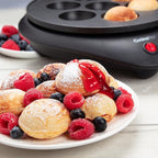Ebelskiver Maker- Electric Non-stick Baker for Making Takoyaki, Ebelskiver or Octopus Balls, Aebleskivers, Donut Holes & Cake Pops, Unique Danish Mini Pancakes or Dessert Treat- Baking Gift for Her