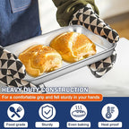 P&P CHEF 10.5 Inch Baking Cookie Sheet, Oven Pan Tray Stainless Steel Sheet Pan for Kitchen, Oven Bakeware for Multi Uses, Shiny Look & Dishwasher Safe, Healthy & Heavy Duty, 1Pc