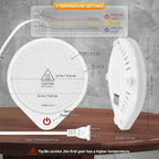 25W Electric Candle Warmer for Coffee Mugs, 75℃ Heating & Auto Shut-Off, Spill-Proof Desk Warmer for Beverages (White)