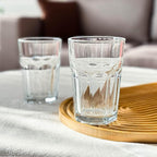Highball Drinking Glasses Set of 12, 12.5 oz Glass Tumbler - Water Glasses & Beer Glassware for Kitchen - Durable Drinkware Set for Juice, Soda, Iced Tea & Cocktails - Heavy Base, Dishwasher Safe