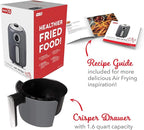 Dash Compact Air Fryer - Healthy Cooking with Auto Shut-Off Feature, Adjustable Temperature Control & Nonstick Fry Basket - Has AirCrisp® Technology - 2 Quart - Cool Grey