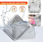 Air Fryer Tray Replacement for Cuisinart TOA-28 AFR-25 Toaster Air Fryer Convection Oven, 10.74 * 9.09'' Non-stick Mesh Air Fryer Stainless Steel Basket Wire Rack Accessories Parts, Dishwasher Safe