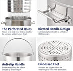 ARC 84QT Stainless Steel Pot with 200,000BTU Propane Fryer, Seafood Boil Pot, Crab Boil Pot, Lobster Pot, Shrimp Boil Pot, Tamale Steamer Pot with Basket and Turkey Fryer Burner