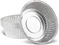 PLASTICPRO 10'' Inch Round Tin Foil Pans Disposable Aluminum, Extra Deep Freezer & Oven Safe - For Baking, Cooking, Storage, Roasting, & Reheating, Pack of 10