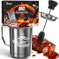 Stocking Stuffers for Men Women BBQ Sauce Pot and Basting Brush Set, White Elephant Gifts for Adults Kitchen Gadgets, Christmas Grilling Gift for Men, Cooking Grilling Accessories Gift for Dad Husband