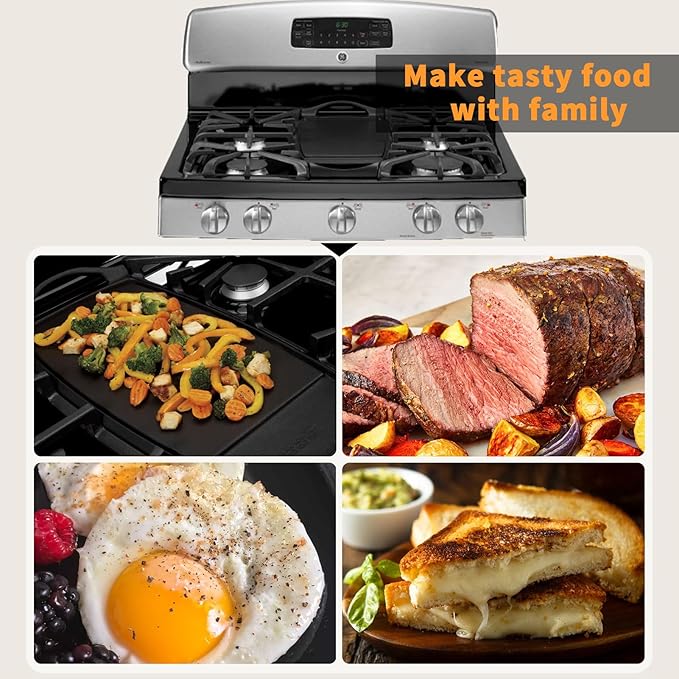 Allstare WB31K10217 Cooktop Griddle Replacement Parts for GE Stove Griddle Plate GE Adora Stove Top Cast Iron Center Griddle General Electric Gas Range Parts Flat Top Pan 1 Pack