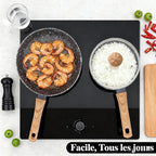 3-Piece Nonstick Cookware Set, 10.25 Inch Frying Pan & 2 Pots with Lids | PFAS & PFOA Free Non-Toxic Coating | Induction Compatible, Dishwasher Safe | Pots and Pans Set for Beginner Kitchen