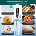 Copkim 12 Set Waterproof Food Thermometer for Water, Liquid, Candle and Cooking Digital Meat Thermometer with Long Probe Instant Read for Kitchen BBQ Grill Candy (White)