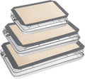 Baking Sheet Tray Cooling Rack with Silicone Mat Set, Stainless Steel Cookie Pan For Oven, Set of 9 (3 Sheets + 3 Racks Mats), Warp Resistant & Heavy Duty & Easy Clean, Grey