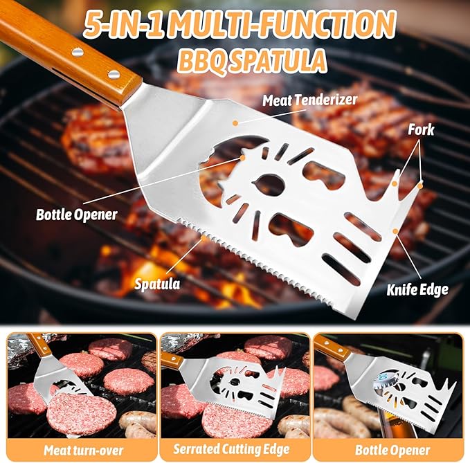 Smashed Burger Set, Stainless Steel Burger Press Kit, Burger Press, 10 Inch Basting Cover, Grill Spatula,1 BBQ Glove - Griddle Accessories for Blackstone or Flat Top Griddle Grill Cooking