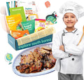 eat2explore Cooking Kits for Kids 14 Pcs – Interactive & Educational Kids Cooking Sets Real for Ages 5 and Up,3 Recipe Cards & Global Ingredients – Perfect for Families and Homeschooling (South Korea)