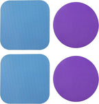 LUTER 4pcs Jar Opener, Rubber, Multi-function Silicone Bottle Opener for Seniors with Weak Hands Lid Cap Gripper Pads Kitchen Coasters Gadgets(Blue, Purple)